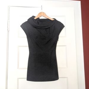 Prada Black Cowl Neck Structured Top